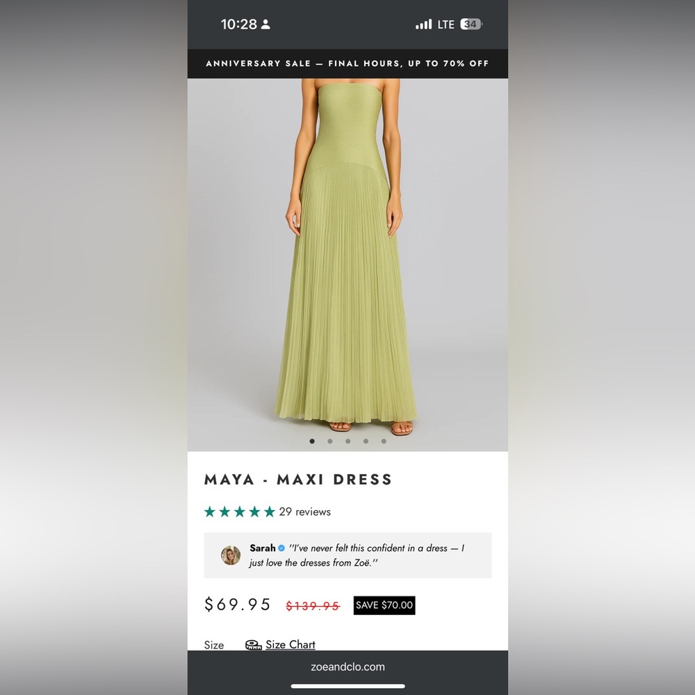 Maya Olive Green Maxi Dress